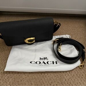 Coach Tabby 26 Black Crossbody Bag with Gold Hardware